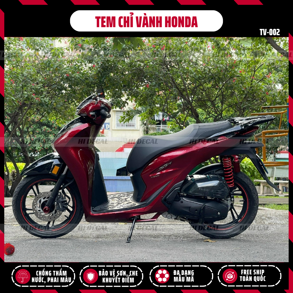 Tem dán vành SH Future Wave Honda Phản Quang chỉ full 2 vành chống nước chống phai màu