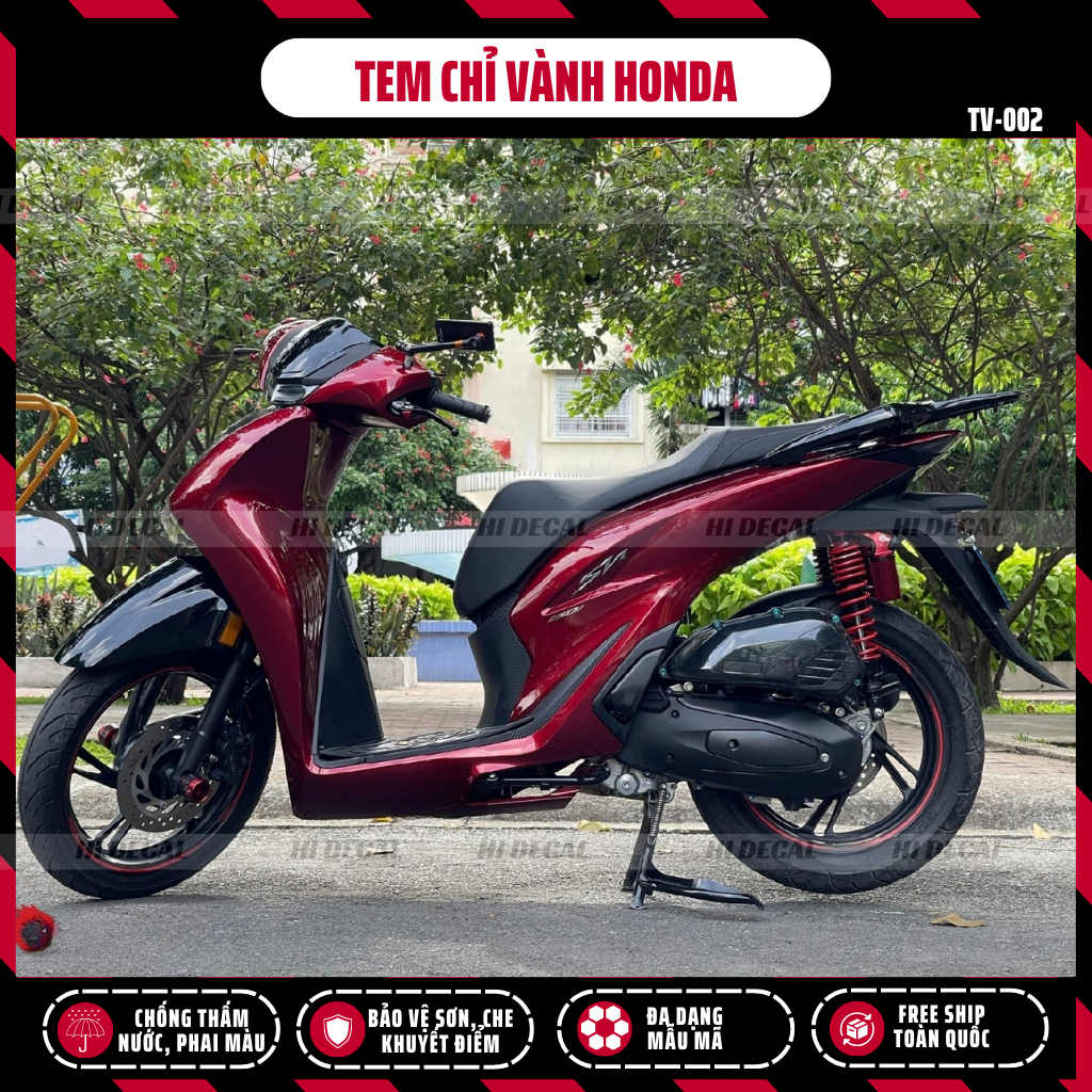 Tem dán vành SH Future Wave Honda Phản Quang chỉ full 2 vành chống nước chống phai màu