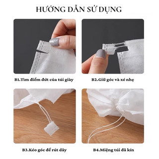 COMBO 10 Túi Dây Rút Đựng Giày Vải Không Dệt 32x48cm, Túi Đựng Giày Đa Năng Tiện Lợi 88391 mienphivanchuyen199k