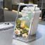 Ốp cho iphone Trong Suốt Chống Sốc Mèo ngắm hoa lưng cứng Cho IPhone 14 12 13 11 Pro Max 6 6S 7 8 Plus X XS XR sd1119