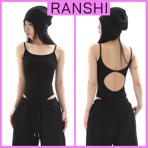 Áo Bodysuit Hai Dây RANSHI Thiết Kế Hở Lưng Sexy Áo Liền Thân Cut Out Khoe Lưng Gợi Cảm - RBS011