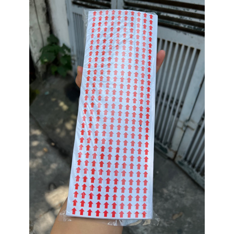 Combo 100 tờ mũi tên dán lỗi , nhãn dán mũi tên, Decal dán mũi tên báo ...
