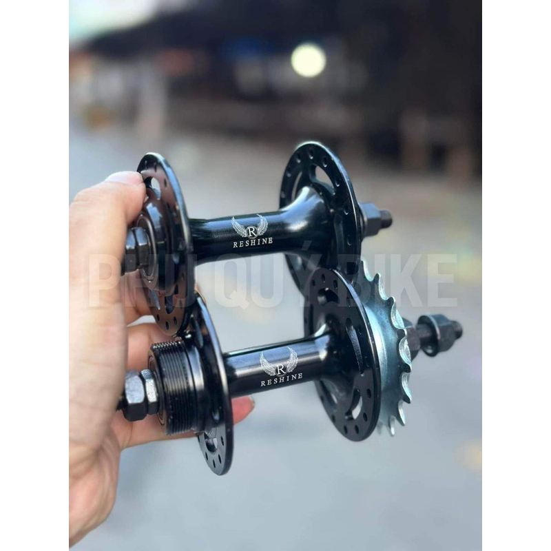 Đùm FixedGear Nhôm 32 Lỗ Căm Trục Bạc Đạn Kèm Nhông 17 Răng