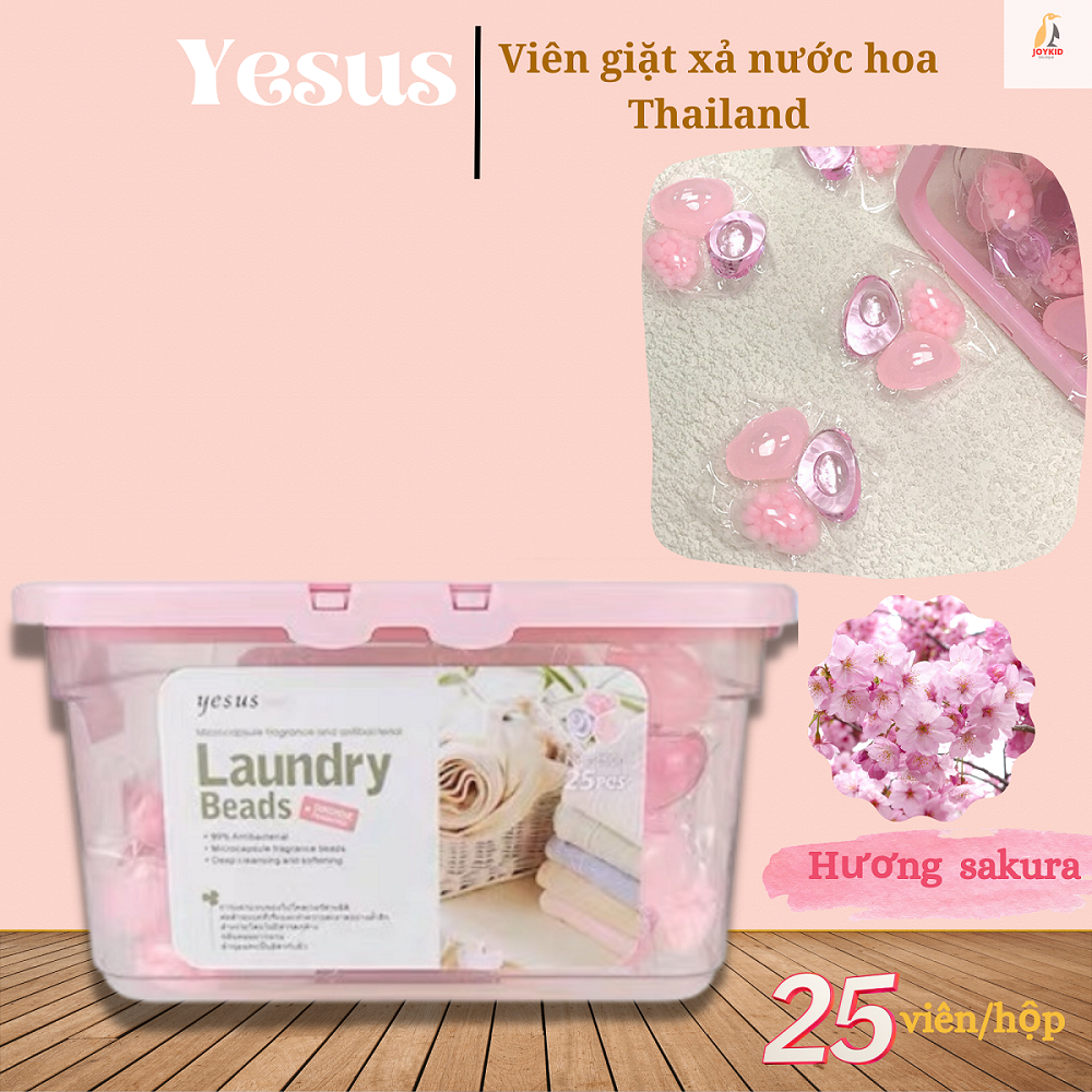 Viên giặt xả quần áo Yesus Laundry Beads Thái Lan sạch khuẩn, lưu hương