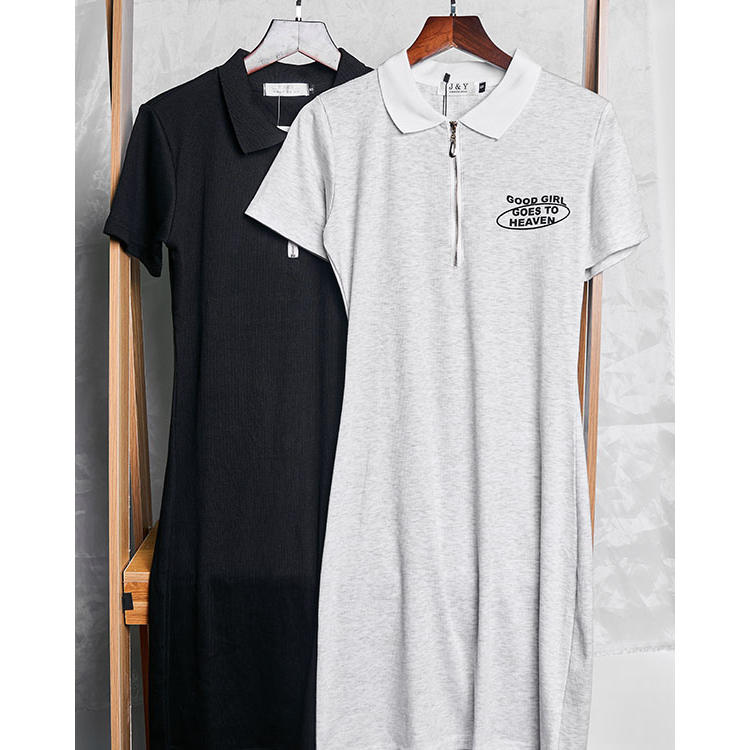 Váy Polo HEAVEN SENT - Váy form xuông thun gân co giãn