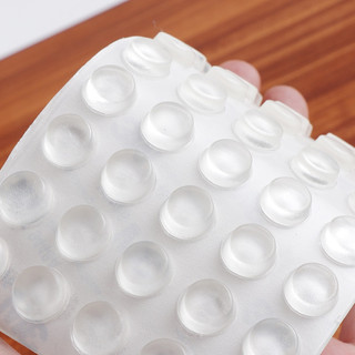 Set 64 Nút Silicon chống va đập bảo vệ tường cửa chống ồn Kích thước 12 x 4mm