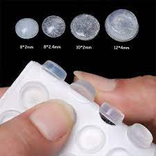 Set 64 Nút Silicon chống va đập bảo vệ tường cửa chống ồn Kích thước 12 x 4mm