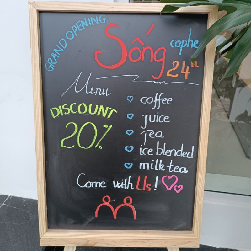 bảng đen menu treo tường 50 x 70 cm | Shopee Việt Nam