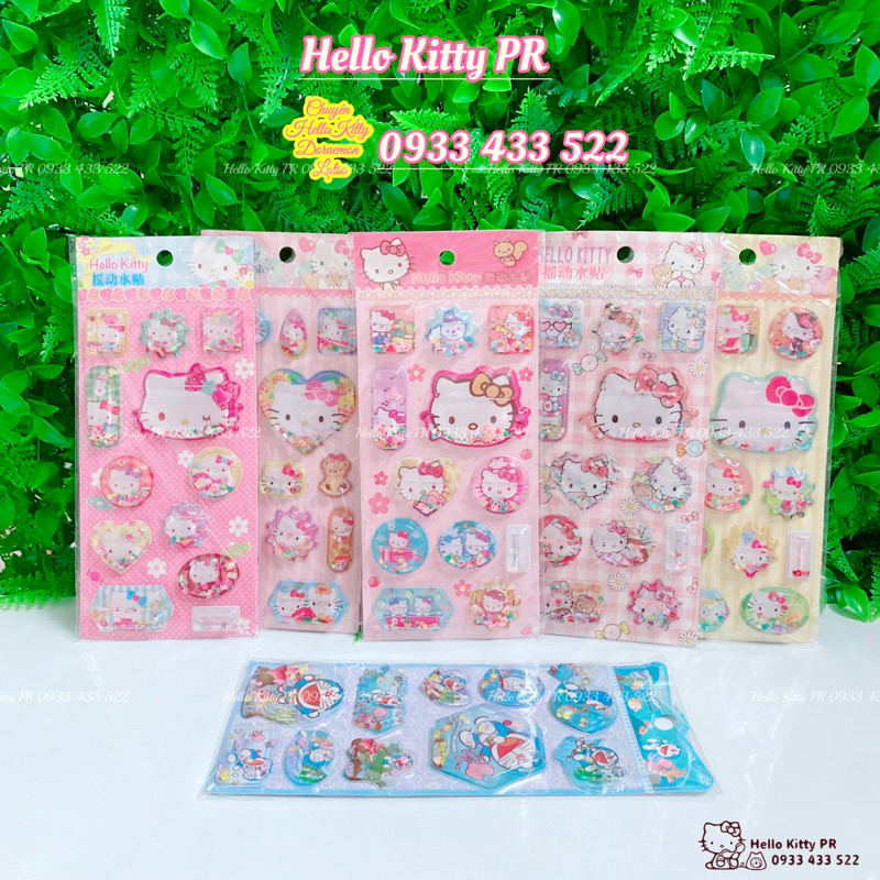 Sticker dán 3D lắc 3 chiều Hello Kitty - Doraemon Doremon | Shopee Việt Nam