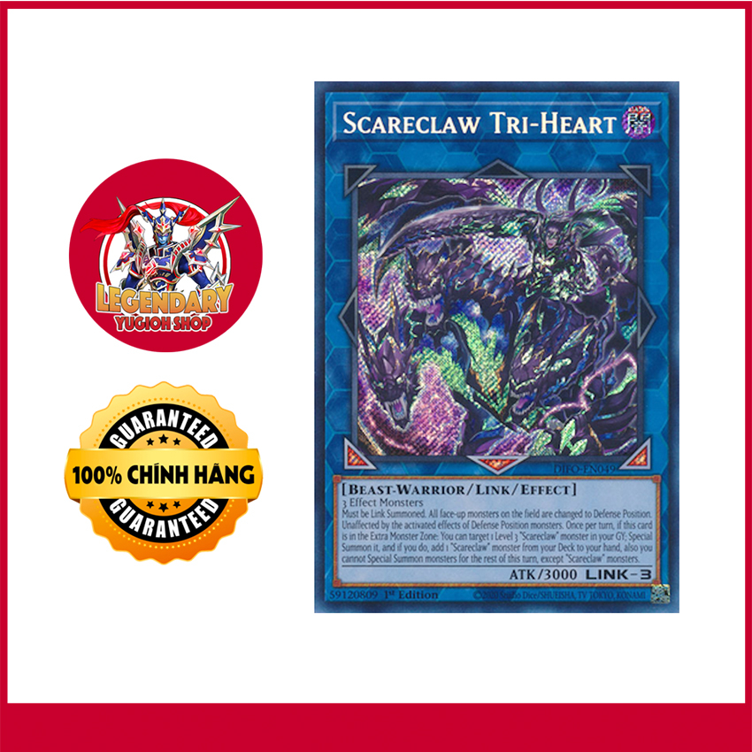 [EN-JP][Thẻ Bài Yugioh Chính Hãng] Scareclaw Tri-Heart | Shopee Việt Nam