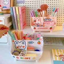 Khay đựng sách tài liệu cute 8 ngăn trái tim xinh xắn