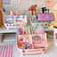 Khay đựng sách tài liệu cute 8 ngăn trái tim xinh xắn