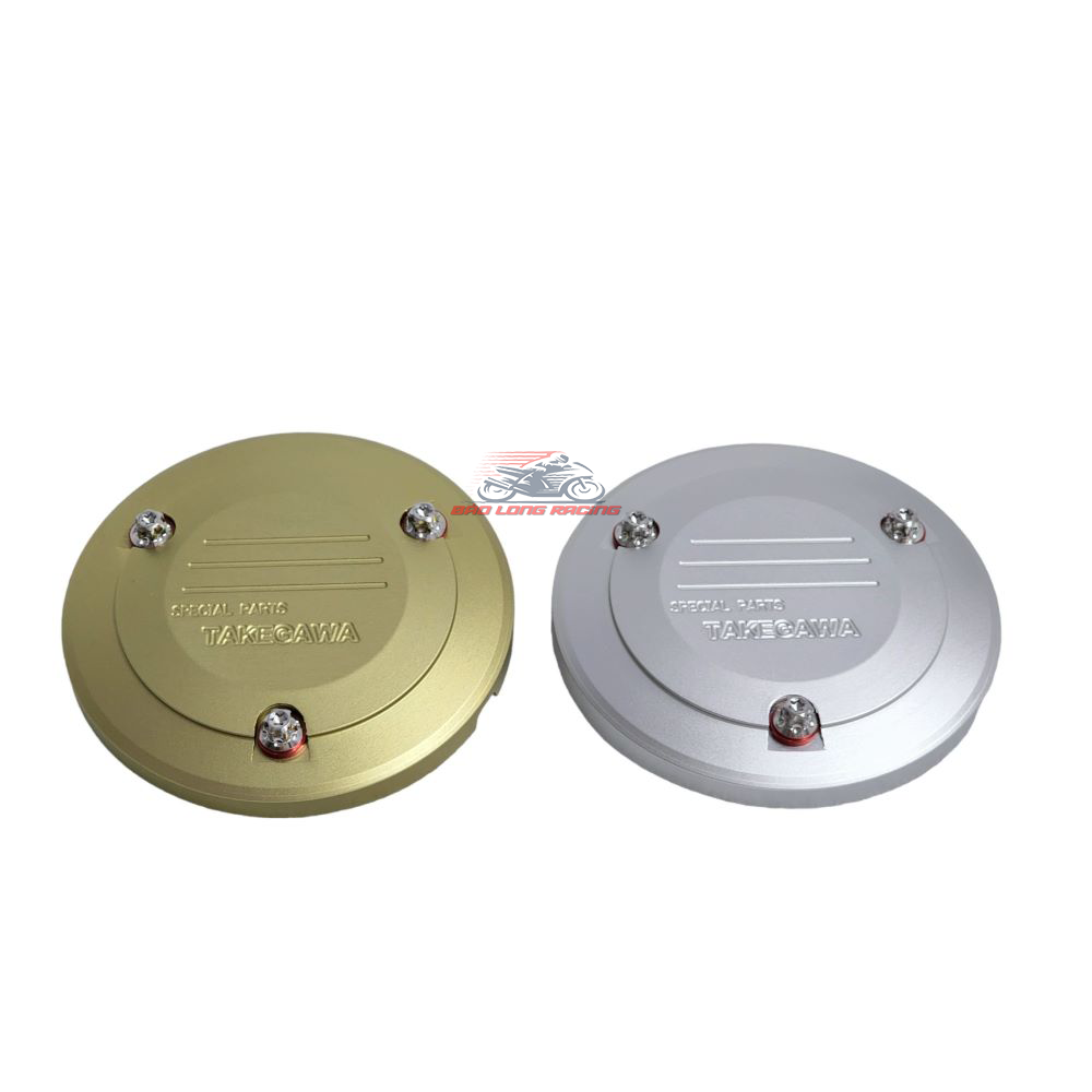 Nắp lốc nồi NHÔM CNC mẫu TAKE kèm 3 ốc Salaya 6li1 và 3 long đền ĐỎ gắn xe máy Wave Dream