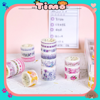 Sticker Phong Cảnh Trang Trí Toploader Vintage Cute Washi Tape Caro Timo WS11