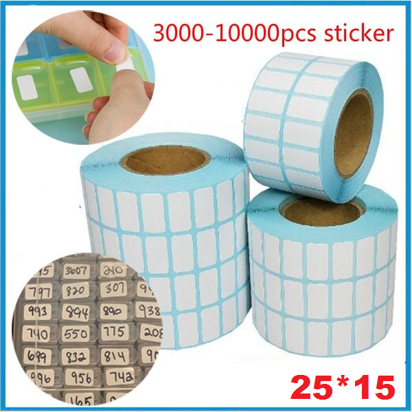Giấy ghi chú giấy in nhiệt DÍNH ĐƯỢC có thể in được có thể ghi bằng bút bi bút lông bóc dán tiện lợi [120 Tem Rời 25x15]