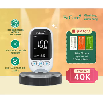 Máy Đo Sinh Hóa 5in1 FaCare FC-M168/ Đo tiểu đường - Ketone - Cholesterol - Uric Acid - Lactate