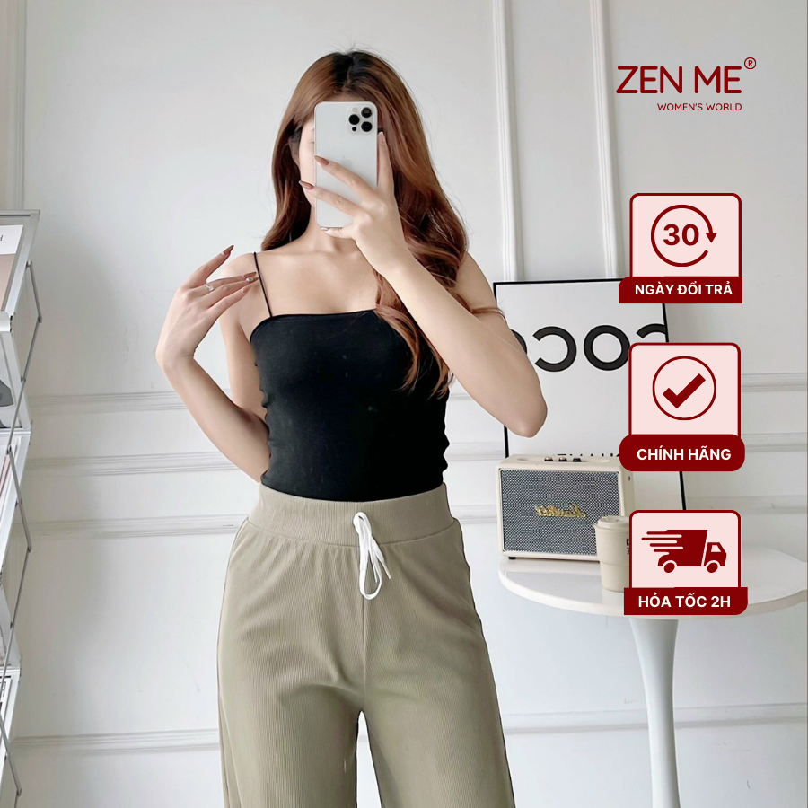Áo 2 dây sợi bún ôm body chất liệu cotton mềm mại co giãn AHD01, Zen Me Women’s World