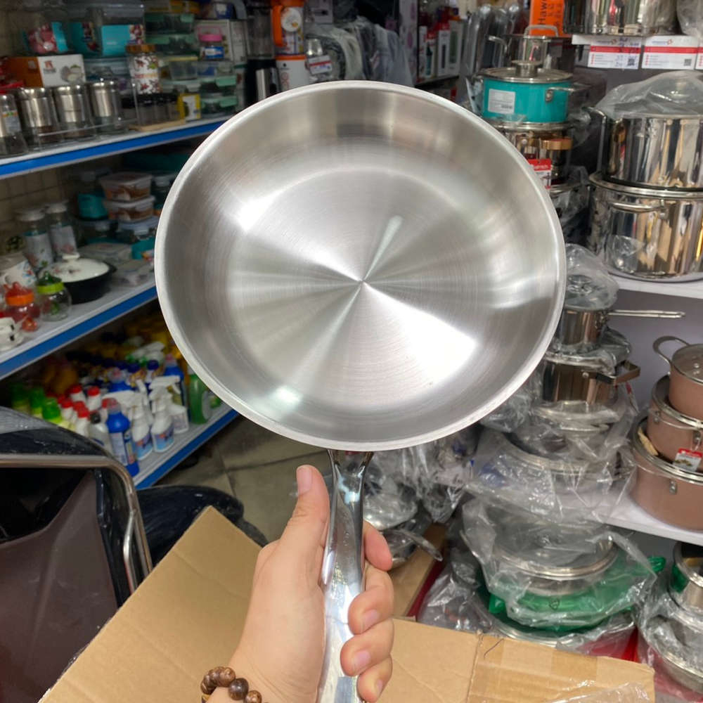 Chảo rán inox 304 cao cấp Edelkochen Hàn Quốc 3 đáy size 24cm/28cm dùng ...