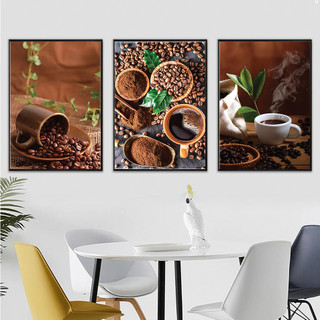 Set 3 tranh treo tường, chủ đề Cafe Retro, Vintage BH161 - Tranh treo decor, trang trí quán cafe, quán nước, nhà hàng