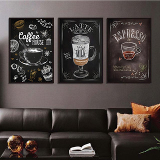 Set 3 tranh treo tường, chủ đề Cafe Retro, Vintage BH161 - Tranh treo decor, trang trí quán cafe, quán nước, nhà hàng