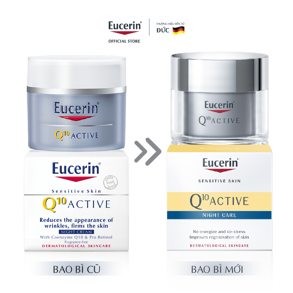 Kem dưỡng da ban đêm giảm nếp nhăn Eucerin Q10 Active Night Care 50ml