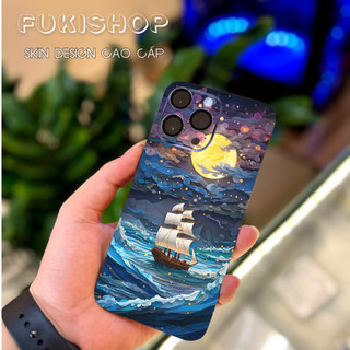 Tấm dán Skin mặt sau / Ốp lưng Thuyền Buồm MS02 FULL VIỀN 15 pro max , 14 pro max , 13 pro max , 12 pro max - FukiShop