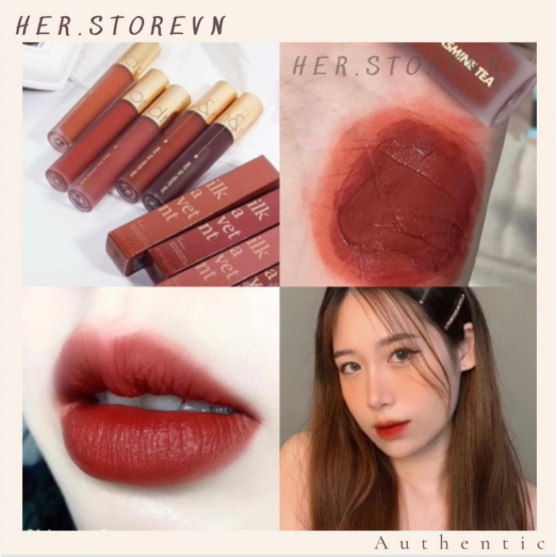 Son Kem Romand Milk Tea Velvet Tint 06 Jasmine Tea Màu Đỏ Cam Trầm