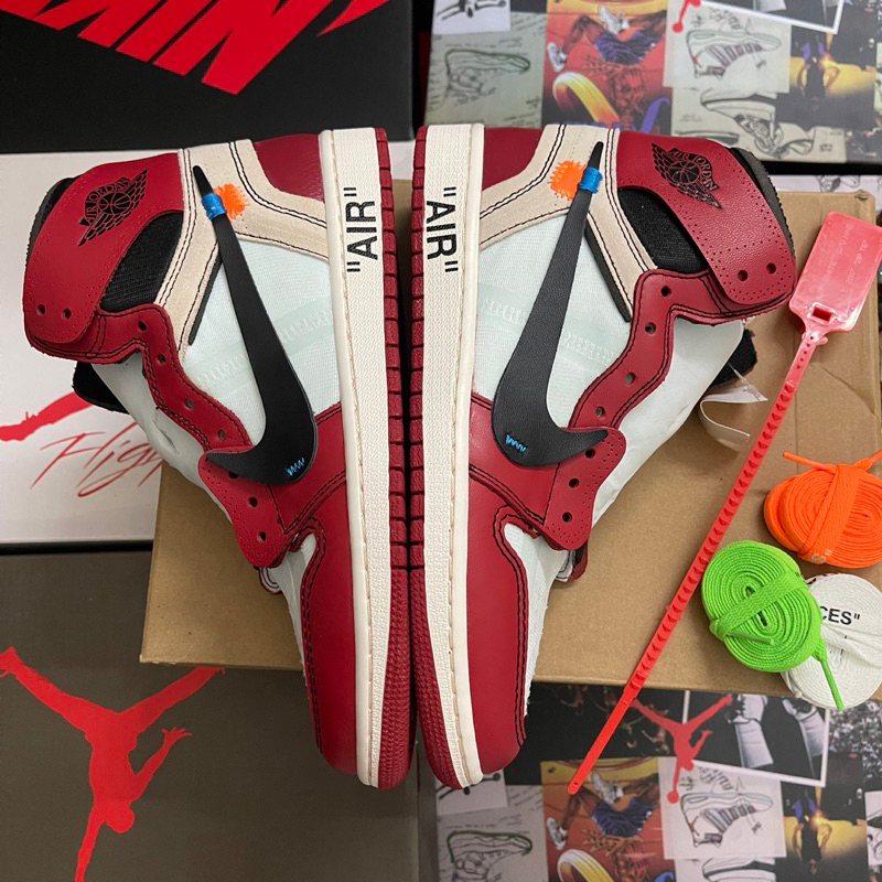 Giày Air Jordan 1 High Chicago Off White | Bản Cao Cấp | Shopee Việt Nam