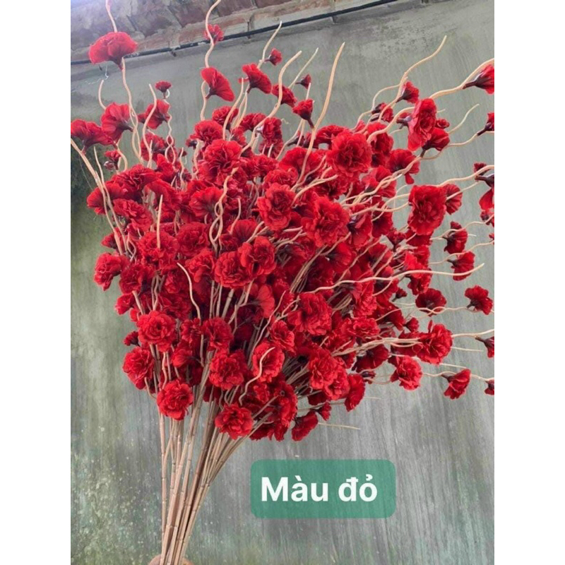 Cành Đào râu_ hoa lụa cao cấp | Shopee Việt Nam