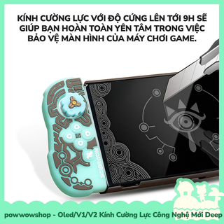[Sẵn VN - Hỏa Tốc] Oled/V1/V2 Kính Cường Lực Sleep Display Dành Cho Nintendo Switch Zelda Tears of the Kingdom