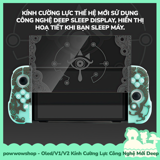 [Sẵn VN - Hỏa Tốc] Oled/V1/V2 Kính Cường Lực Sleep Display Dành Cho Nintendo Switch Zelda Tears of the Kingdom