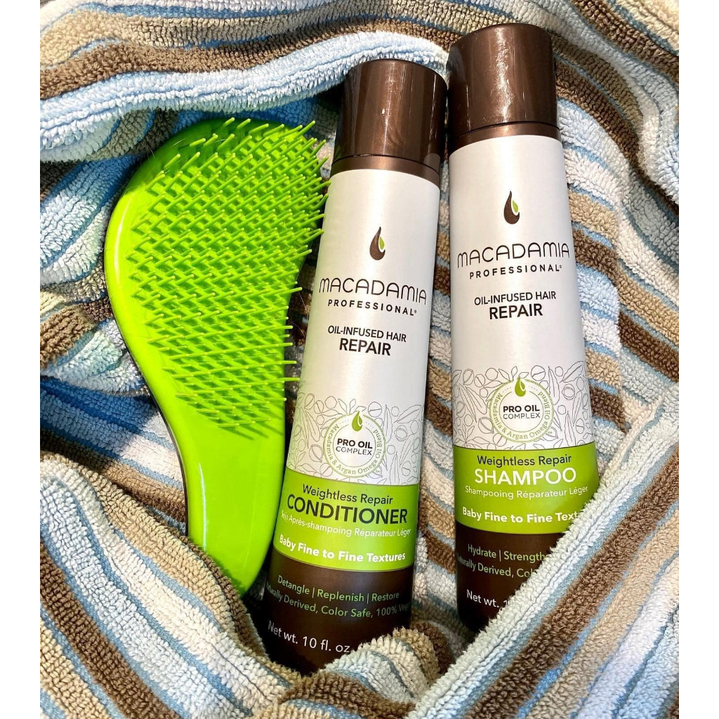 DẦU GỘI XẢ DƯỠNG ẨM SIÊU NHẸ MACADAMIA WEIGHTLESS REPAIR 300ML - 1000ML |  Shopee Việt Nam