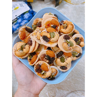 [HỘP 300G]Bánh đồng tiền mix hạt Granola VIP , Ngũ cốc hạt Granola giảm cân ăn kiêng ngon giòn thơm-BDT