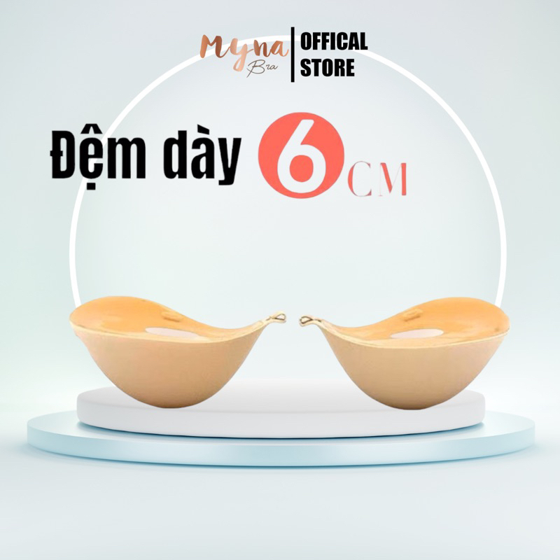 (Loại 1) Áo dán nâng ngực đệm dày 6cm kèm dây trong: Pk95