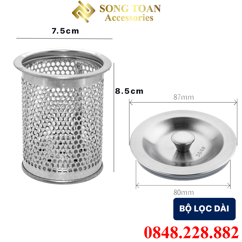 Bộ Giỏ Lọc Rác Inox, Giỏ Lọc Bồn Chén Inox 304 Loại Ngắn Dài - Inox ...