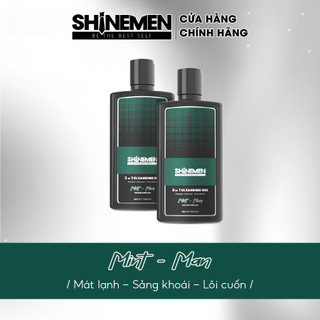 BỘ QUÀ TẶNG | Combo 2 Sữa tắm gội & Rửa mặt 3 in 1 SHINEMEN cho nam, hương nước hoa MINT-MAN 300ml