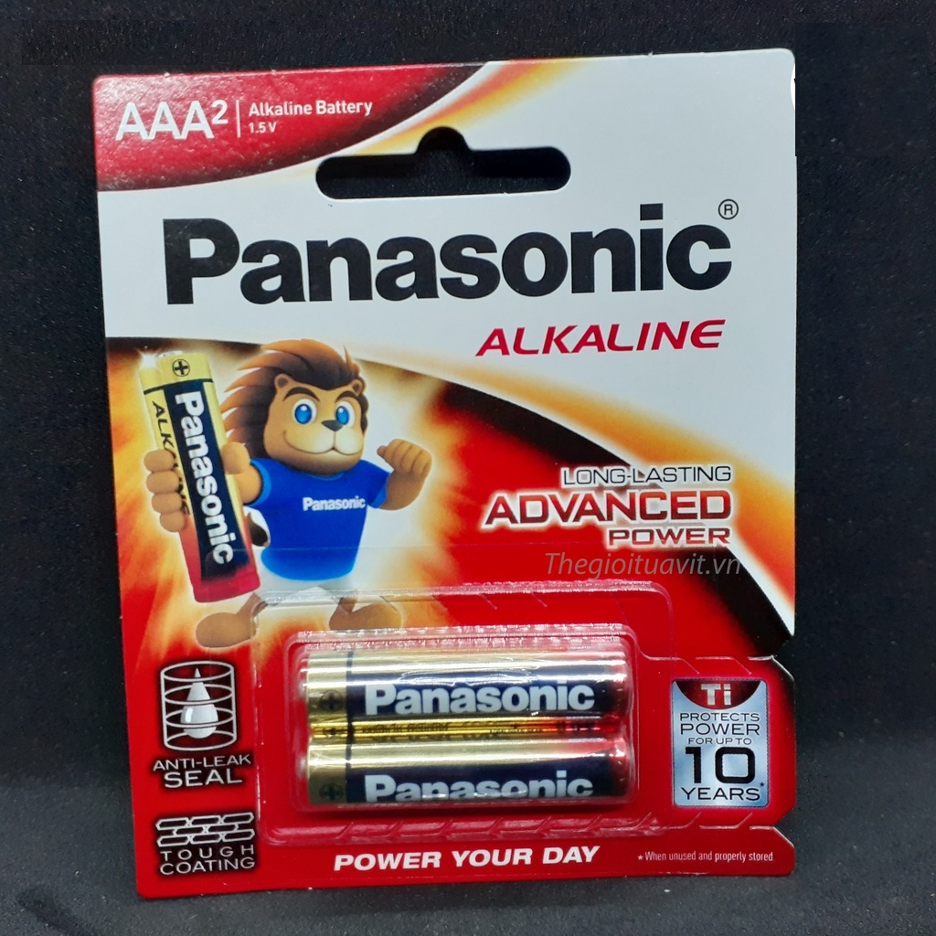 Pin đũa Panasonic Alkaline AAA LR03T/2B, AA LR6T/2B 1.5V Vỉ 2 Viên ...