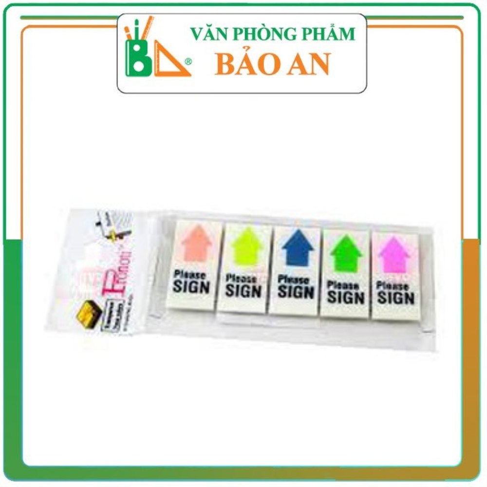 Giấy Phân Trang Pronoti Please Sign 100 Tờ/Tập - Giấy Note 5 Màu Nhựa ...