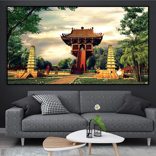 Tranh Treo Tường Chùa Một Cột 02 - Tranh Laminate Tráng Gương (50x100cm)