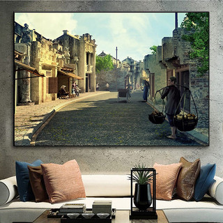 Tranh Treo Tường Hà Nội Xưa 02 - Tranh Laminate Tráng Gương