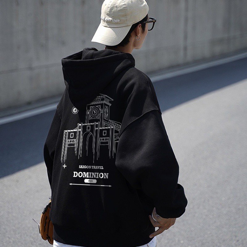 Áo hoodie nam nữ unisex cặp đôi Bến Thành nỉ bông form rộng có mũ ulzzang hàn quốc cute K1