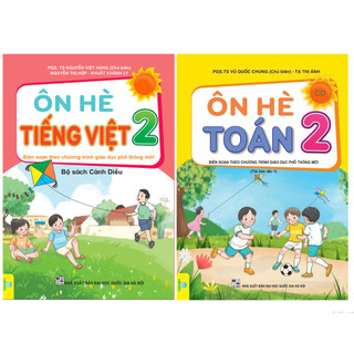 Sách - Bộ 2 cuốn Ôn Hè Toán + Tiếng Việt 2 Cánh Diều - ndbooks