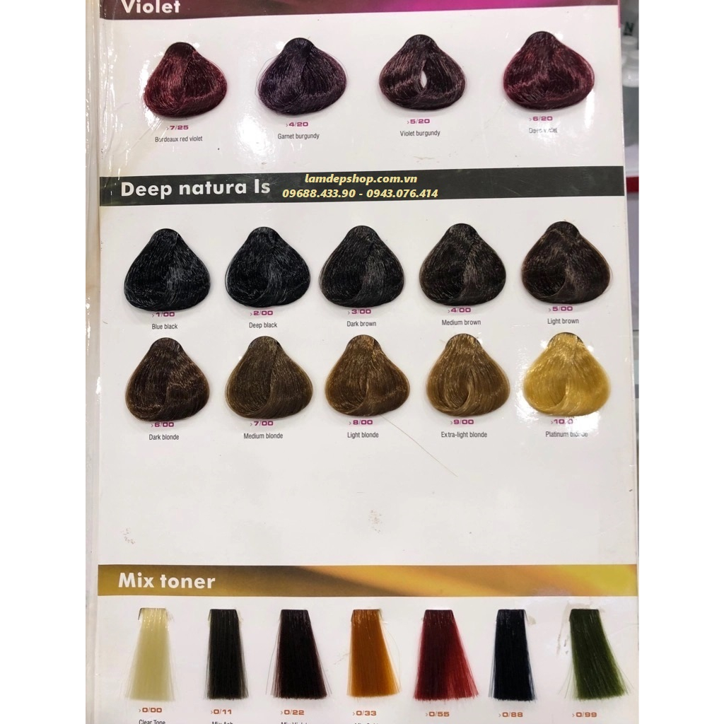 Kem nhuộm tóc 3D - Sophia 3D color - Mã màu tím /2 (100ml) (Cần mua thêm trợ nhuộm) - LT