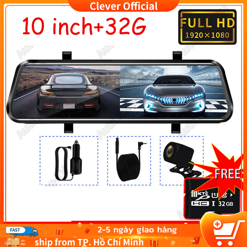 Camera hành trình ASAWIN H5C Kính chiếu hậu 10inch màn hình cảm ứng ống ...