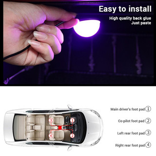 Đèn ô tô SEAMETAL USB 12V linh hoạt chiếu sáng xung quanh trang trí nội thất thông dụng