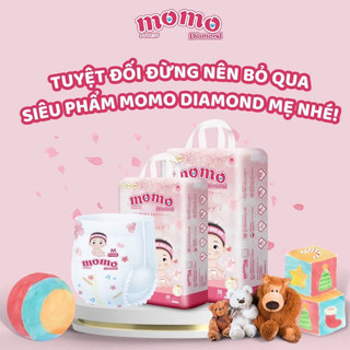 Bỉm tã dán/quần MOMO DIAMOND đủ size M48/L42/XL39/XXL36