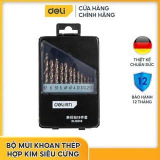 Bộ mũi khoan sắt 13 chi tiết Deli DL18031