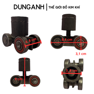 Bi treo cửa xếp xoay 360 độ loại 4 bánh 2 bánh bi treo cửa lùa - Kim Khí Dung Anh