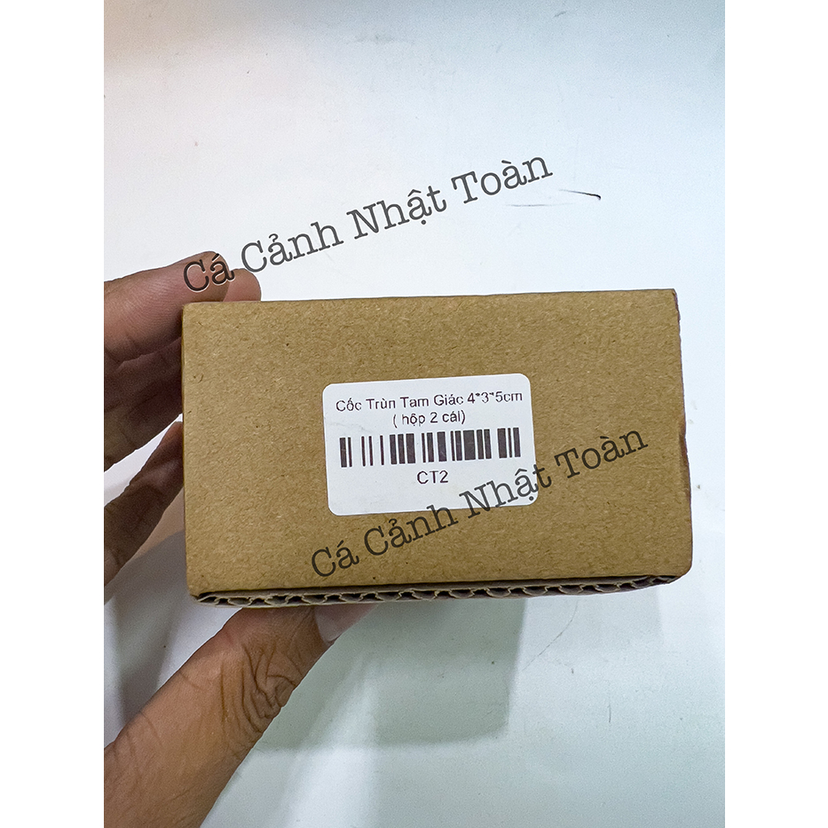 CỐC ĐỰNG TRÙNG CHỈ CHO CÁ ĂN ACRYLIC EBI-VN ̣̣̣̣̣(HÌNH TAM GIÁC)