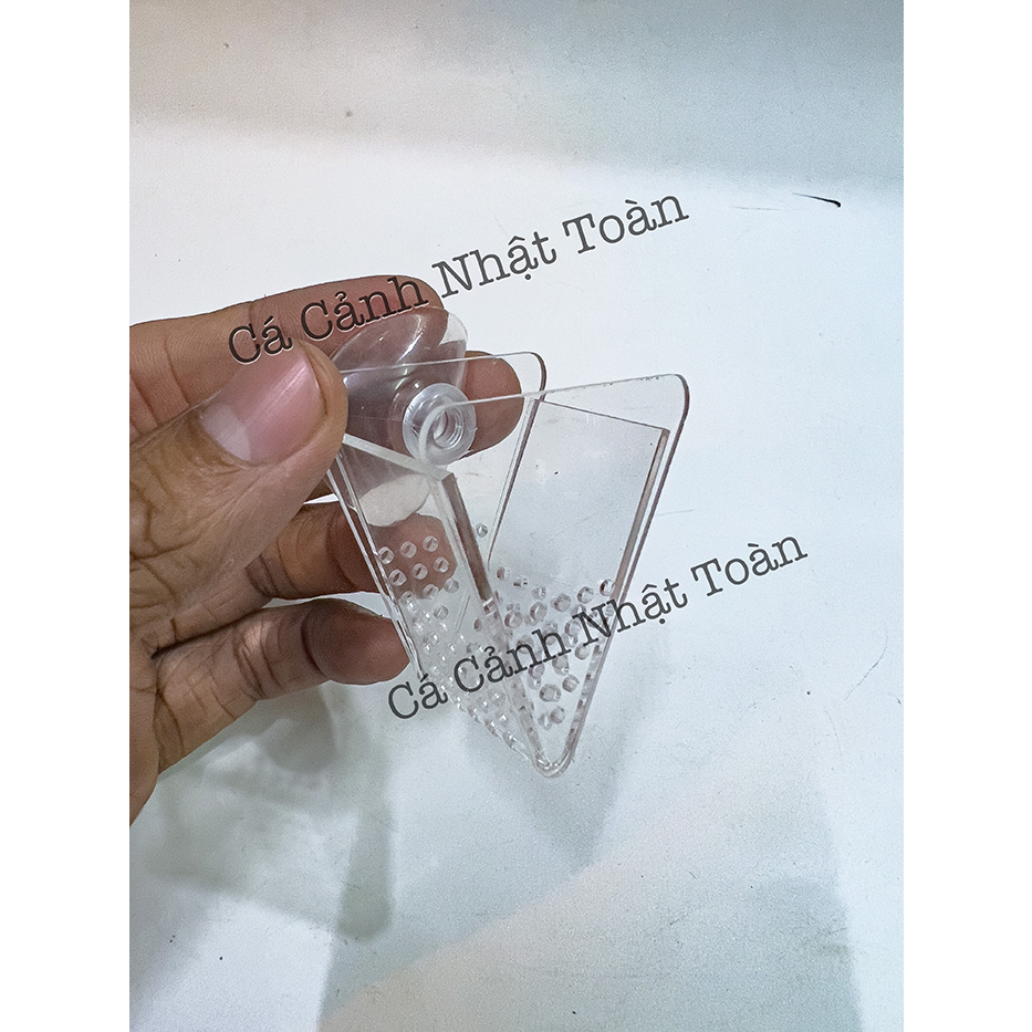 CỐC ĐỰNG TRÙNG CHỈ CHO CÁ ĂN ACRYLIC EBI-VN ̣̣̣̣̣(HÌNH TAM GIÁC)